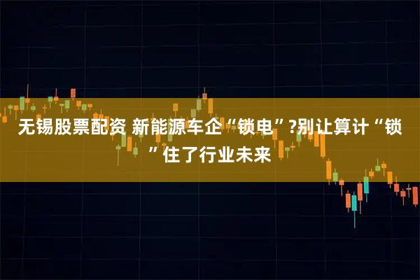 无锡股票配资 新能源车企“锁电”?别让算计“锁”住了行业未来